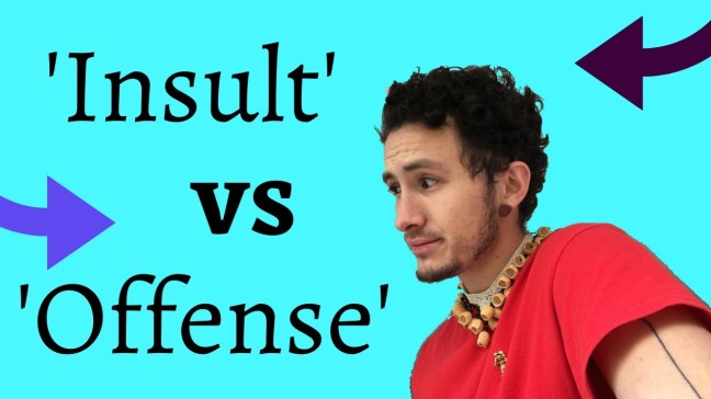 Which is my philosophy? | Difference between insult and offense